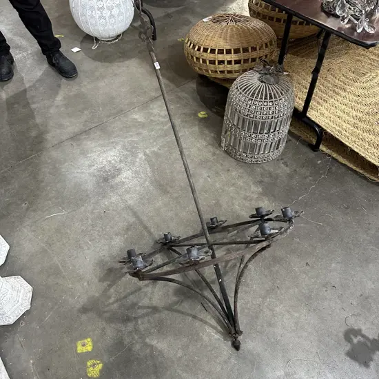 Steel chandelier