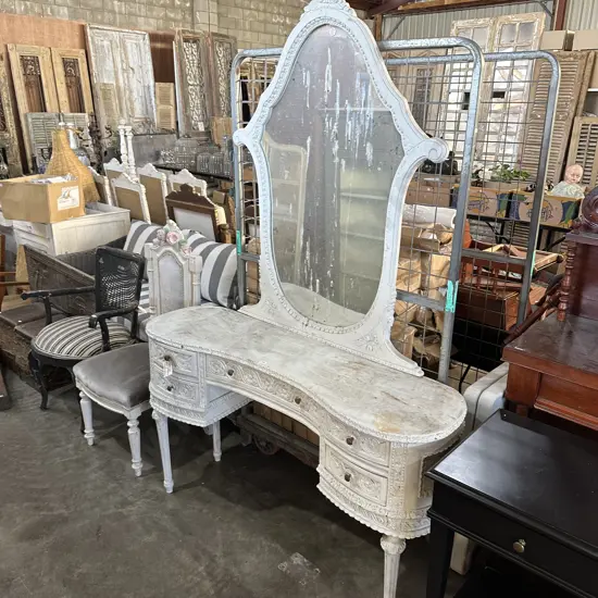 Carved dressing table (mirror not attached)