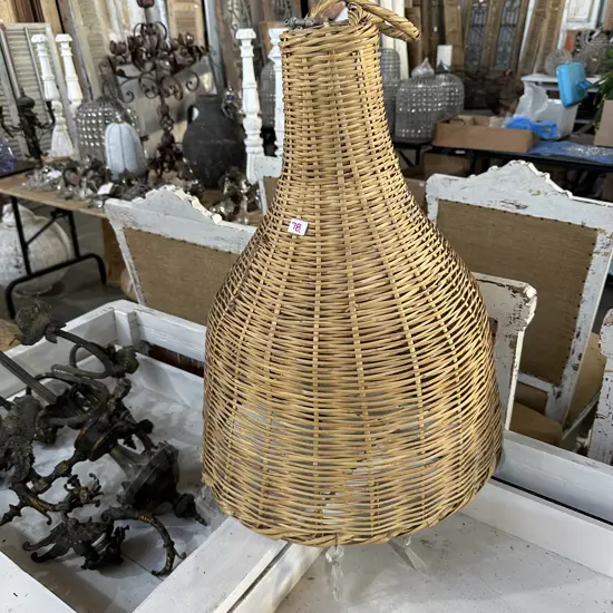 Cane & crystal light shade