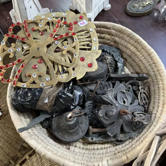 Wicker basket and contents