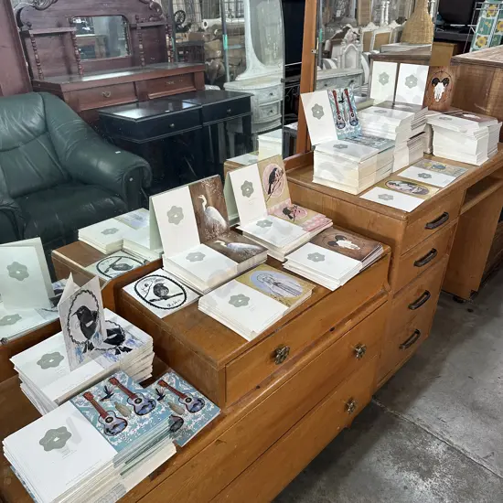 Large box of new Leanne Culy Art work post cards