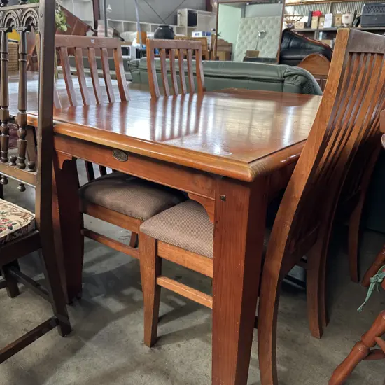 Solid Pine extendable table and 4 chairs
