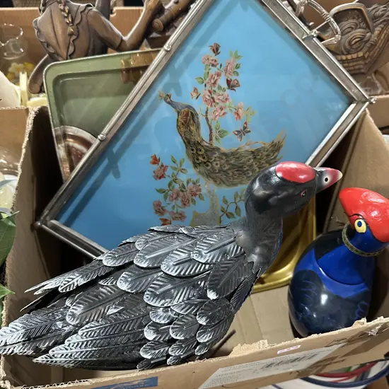 Peacock tray etc