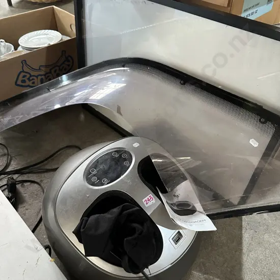 Foot massager, car part and picture frame