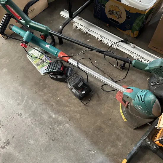 2 x battery strimmers