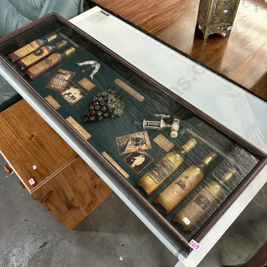 Wines of the world display case