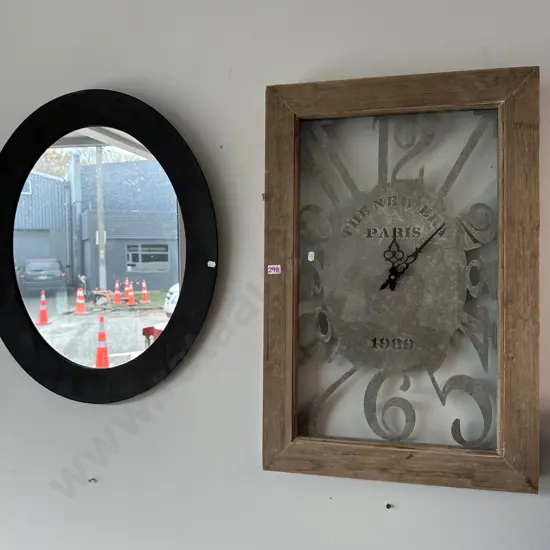 Mirror and clock