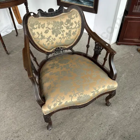 Chippendale Sheraton revival chair (has repair to front feet)