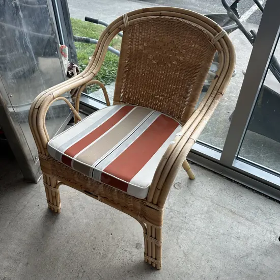 Cane patio chair