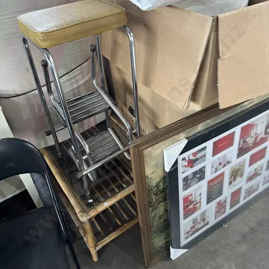 Pictures, step, coffee table, foam