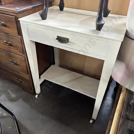 Hall  table with furniture label (Joseph Ellicock, Aberdeen)