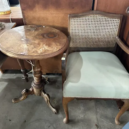 Fireside chair and side table