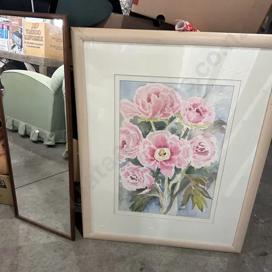 Mirror and water colour