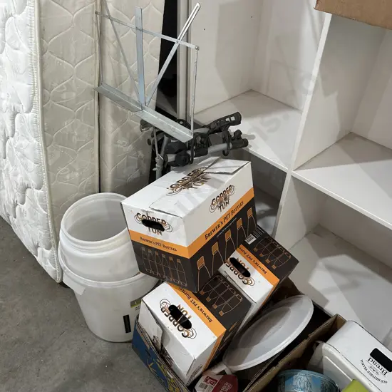 Brew kit, music stand, bike rack