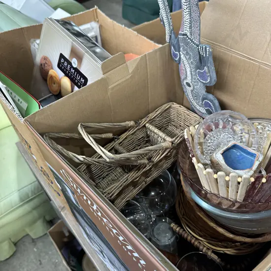 2 Boxes,bowls,glasses,craft