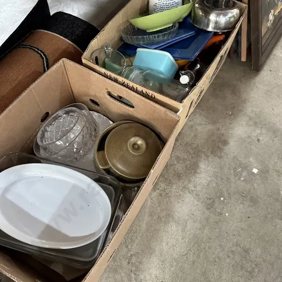 Temuka, crystal, kitchenware x 2 box