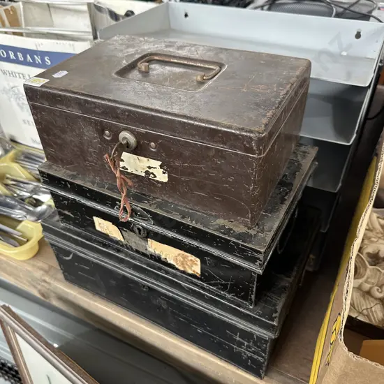 Cash tins and a file