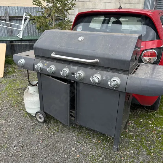 large goldair bbq and bottle