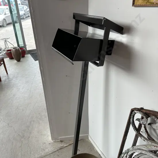 New metal letter box on post