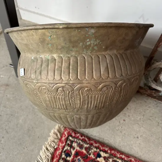 Large Brass planter