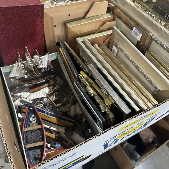 picture frames and model boats