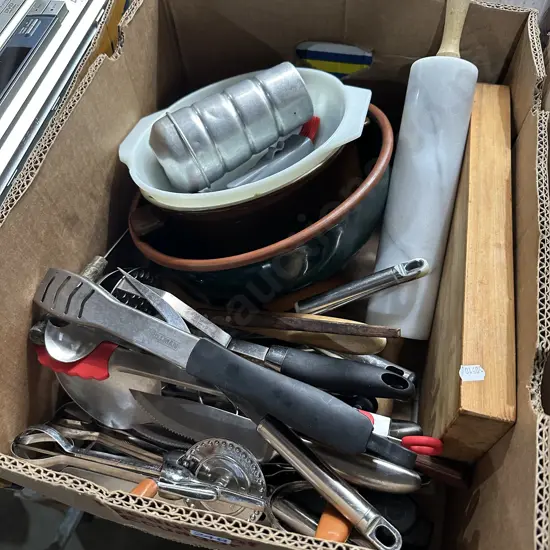 Crockery , Rimu chop board etc