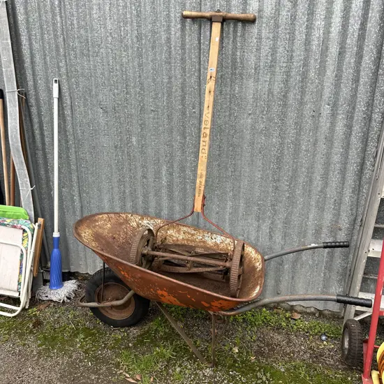 Push mower and barrow
