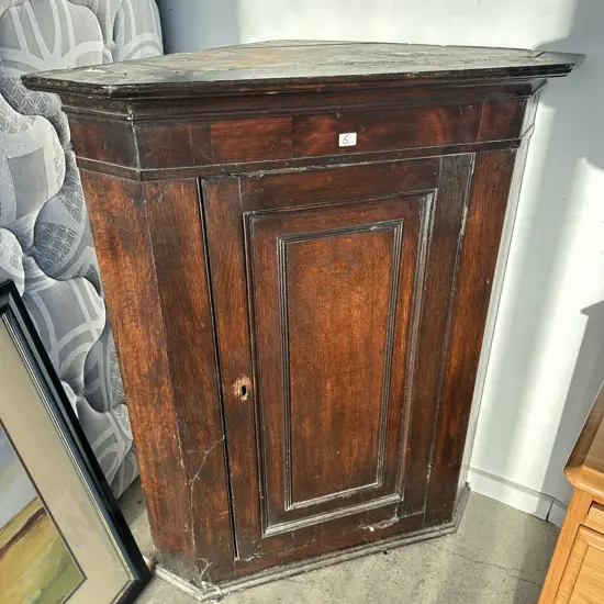 Antique Oak corner cabinet