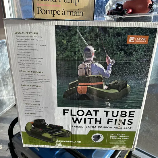 Fishing raft with pump and anchour