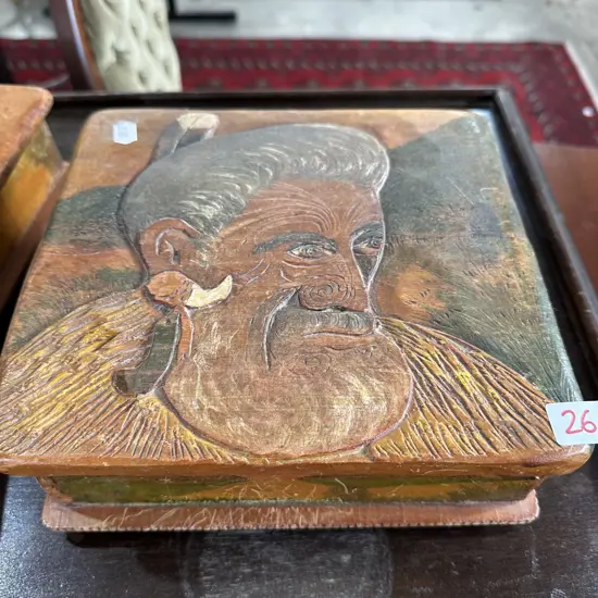 Jane Brenkley Maori folk art box