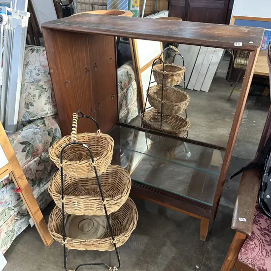 Cabinet and wicker stand