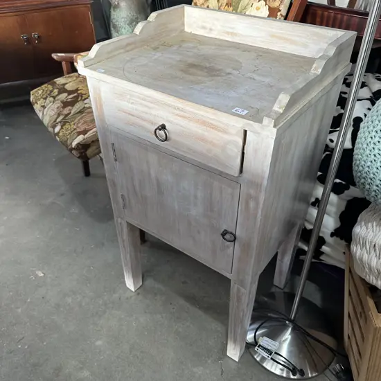 Bedside cabinet and lamp