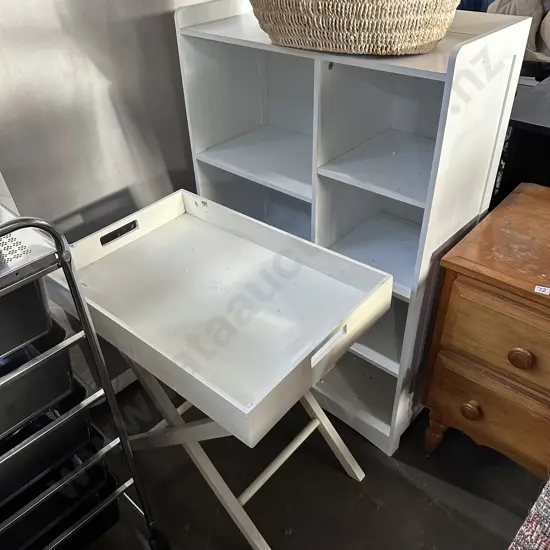 Bookcase and tray
