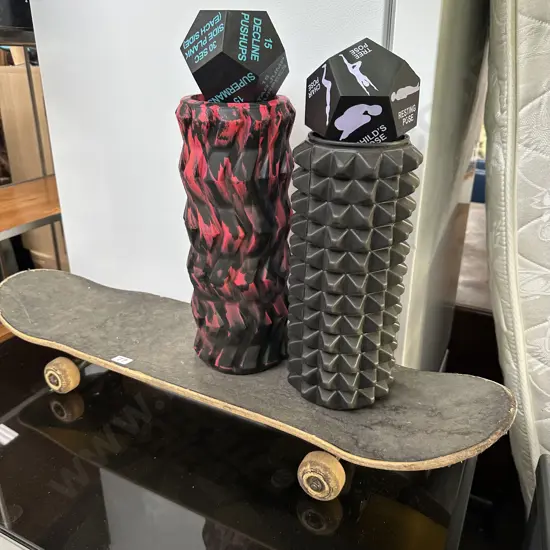 Skateboard and fitness items