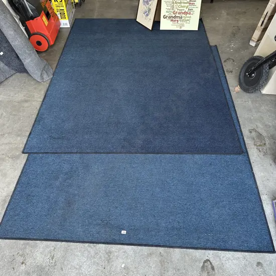 2 commercial carpet squares plus roll garage carpet