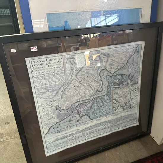 Framed map plus pictures