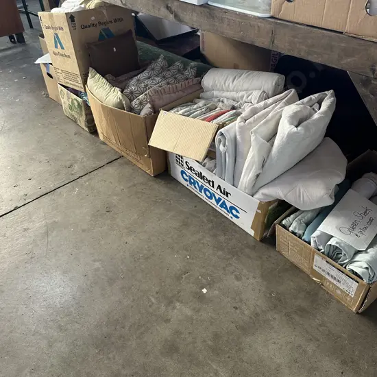Large lot bedding , cushions etc