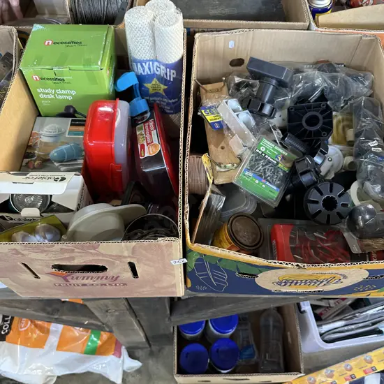 2 boxes new items and hardware