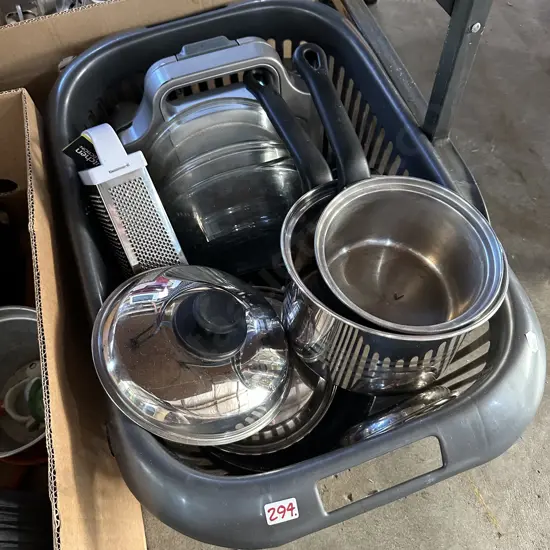 Basket of kitchenware