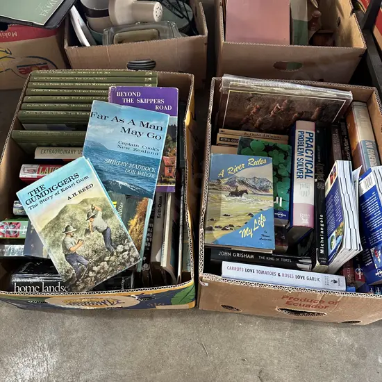 2 box books inc Otago history books