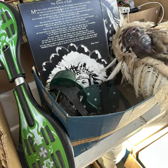 Indian items plus ice boots and ripstick