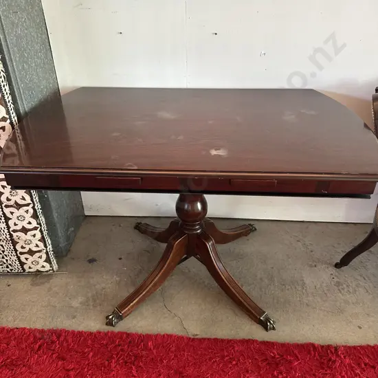 mahogany single pedestal table