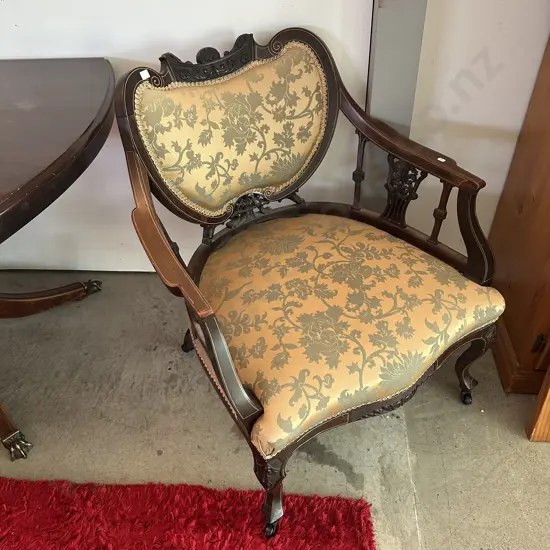 Sheraton revival Chippendale style chair (repair to front feet)