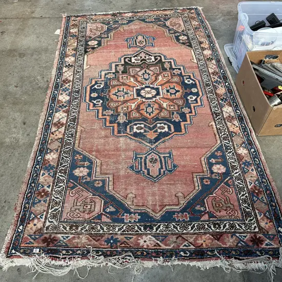 Persian rug - worn approx 2m x 1,2m