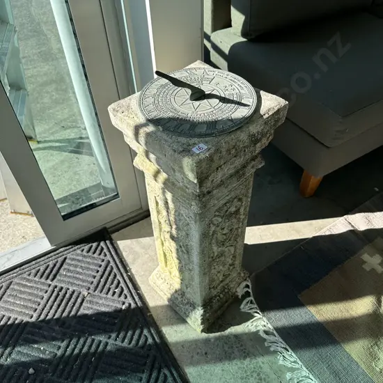 Concrete plinth sundial