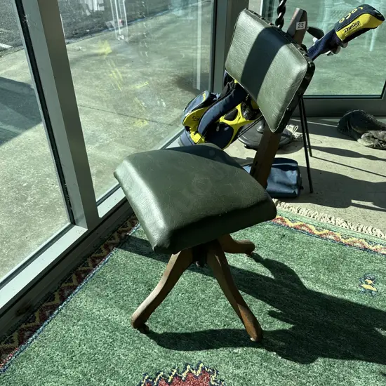 Antique office chair that belonged to famous boxer Geoffrey Watchorn