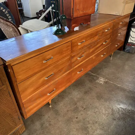 9 drawer Rimu lowboy