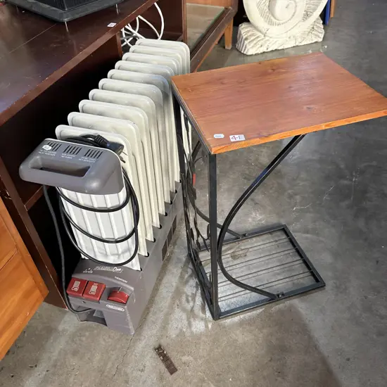 Heater and side table