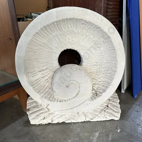 Merv Jury sculpture in Oamaru Stone 660mm