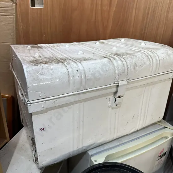 Steel trunk and contents